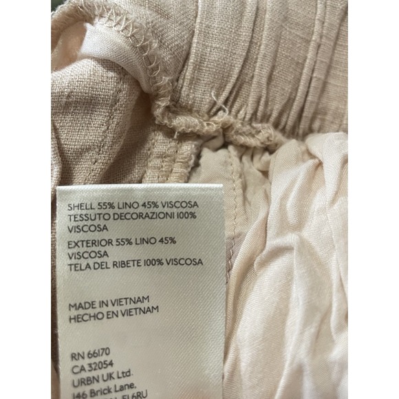 Free People days end linen pull-on pants in sand dollar Size XL Comfort Summer - Picture 10 of 14